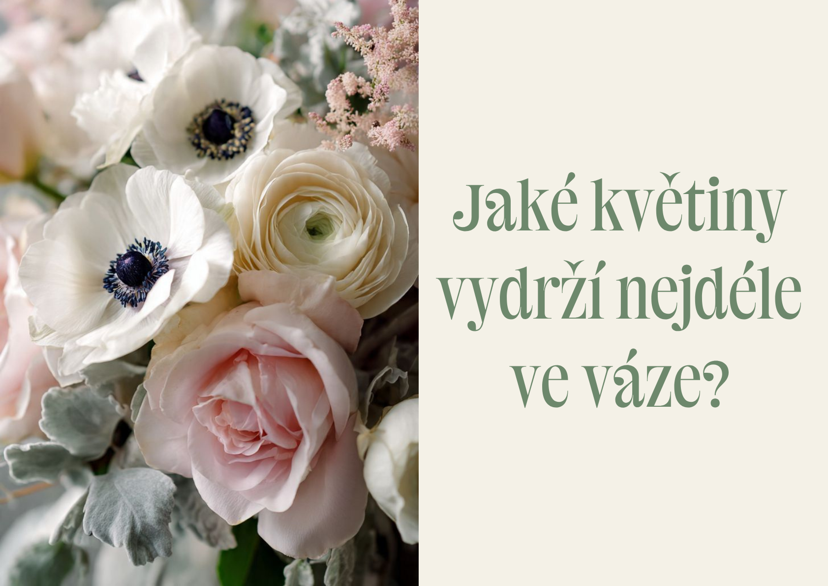 Jaké květiny vydrží nejdéle ve váze?