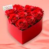 Flowerbox s 11ks rudých růží