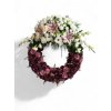 Dvojbarevný smuteční věnec - Elegance v bílé a fialové