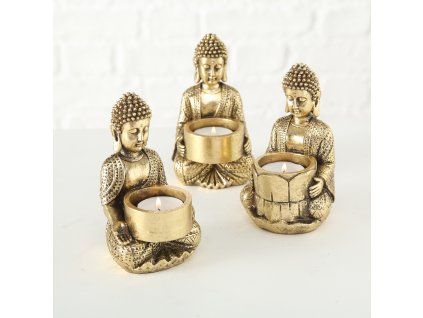 Svícen zlatý Buddha