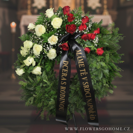 Smuteční věnec na pohřeb doručení smuteční kytice Praha