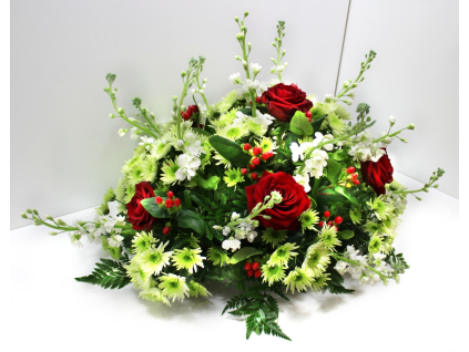 Smuteční dekorace s matthiolou