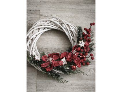 Věnec vánoční trvalý s hvězdičkami