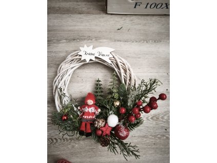 Věnec na dveře s panáčkem