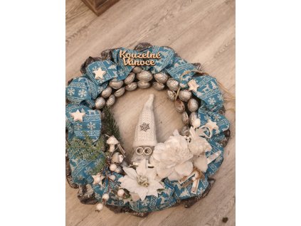 Věnec se sovou látkový