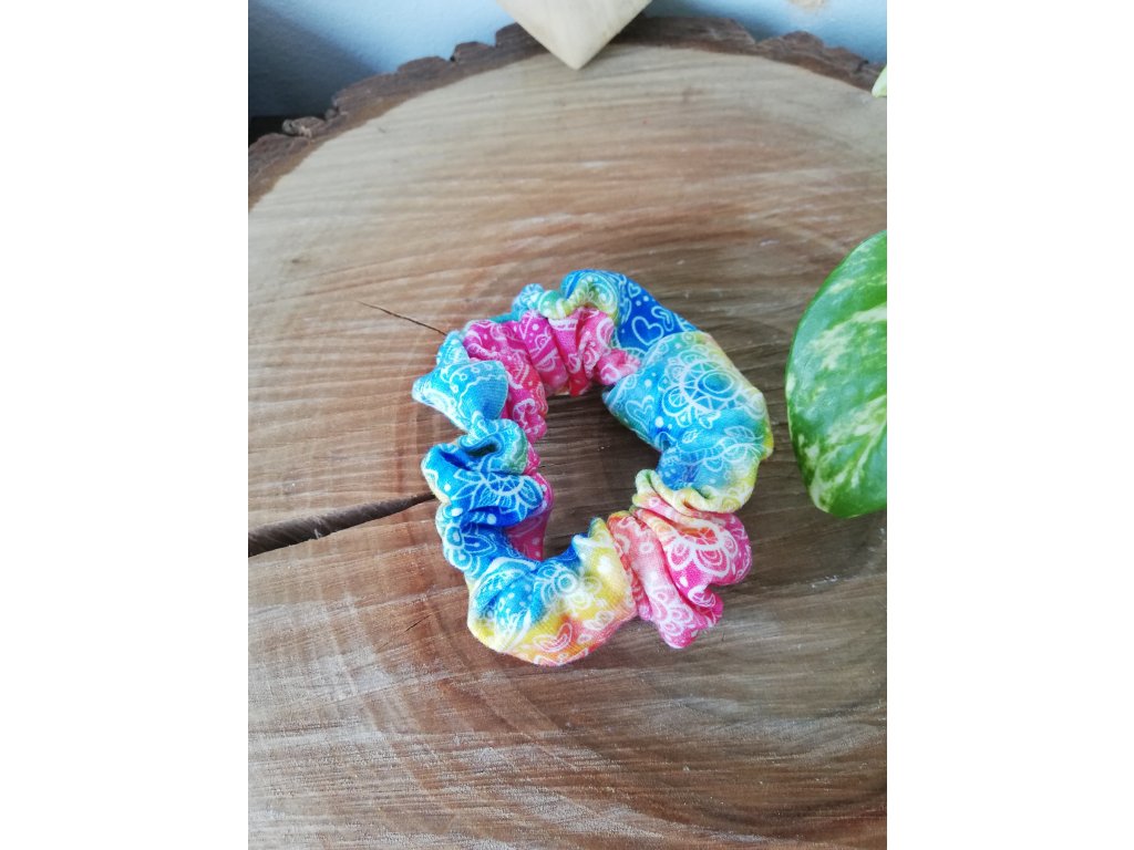 Gumička do vlasů scrunchies FOLKLOR