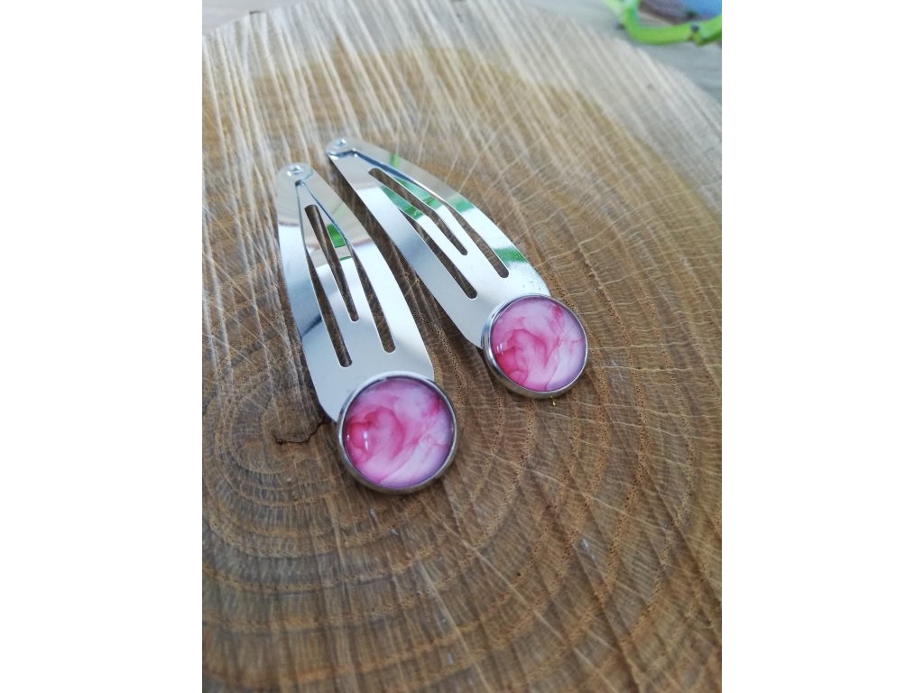 Sponka do vlasů RŮŽOVÝ AKVAREL