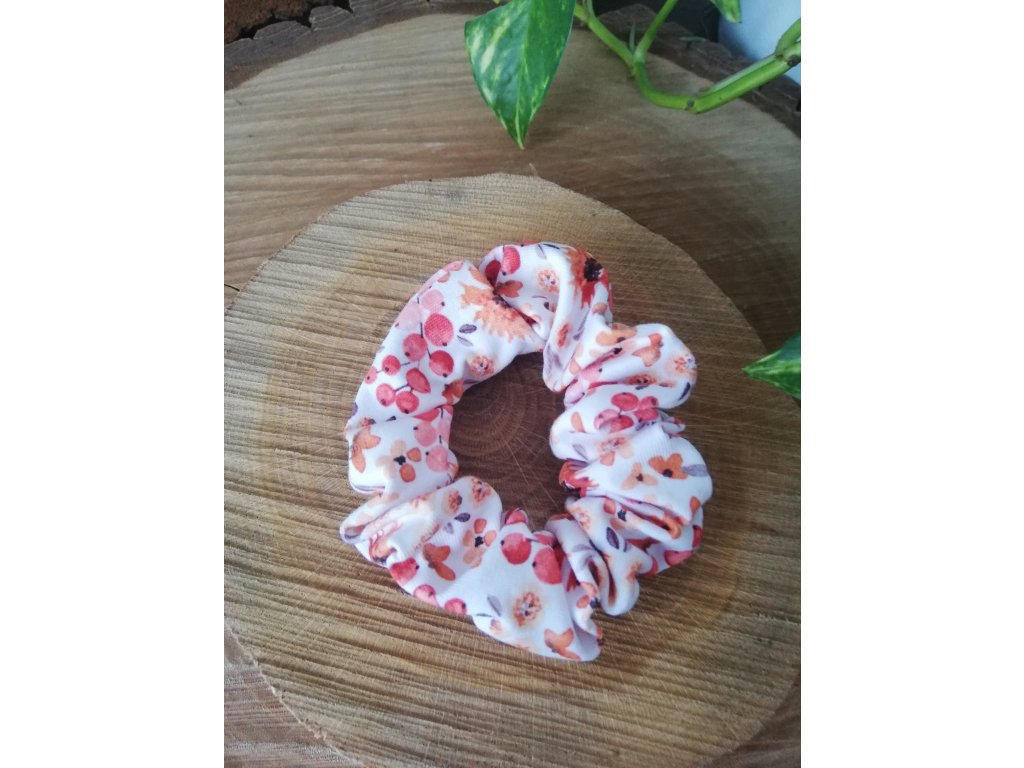 Gumička do vlasů scrunchies PODZIM