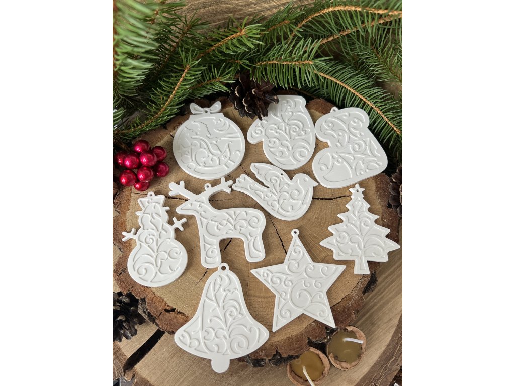 Ozdoby na stromeček ORNAMENTY - VARIANTY NA VÝBĚR