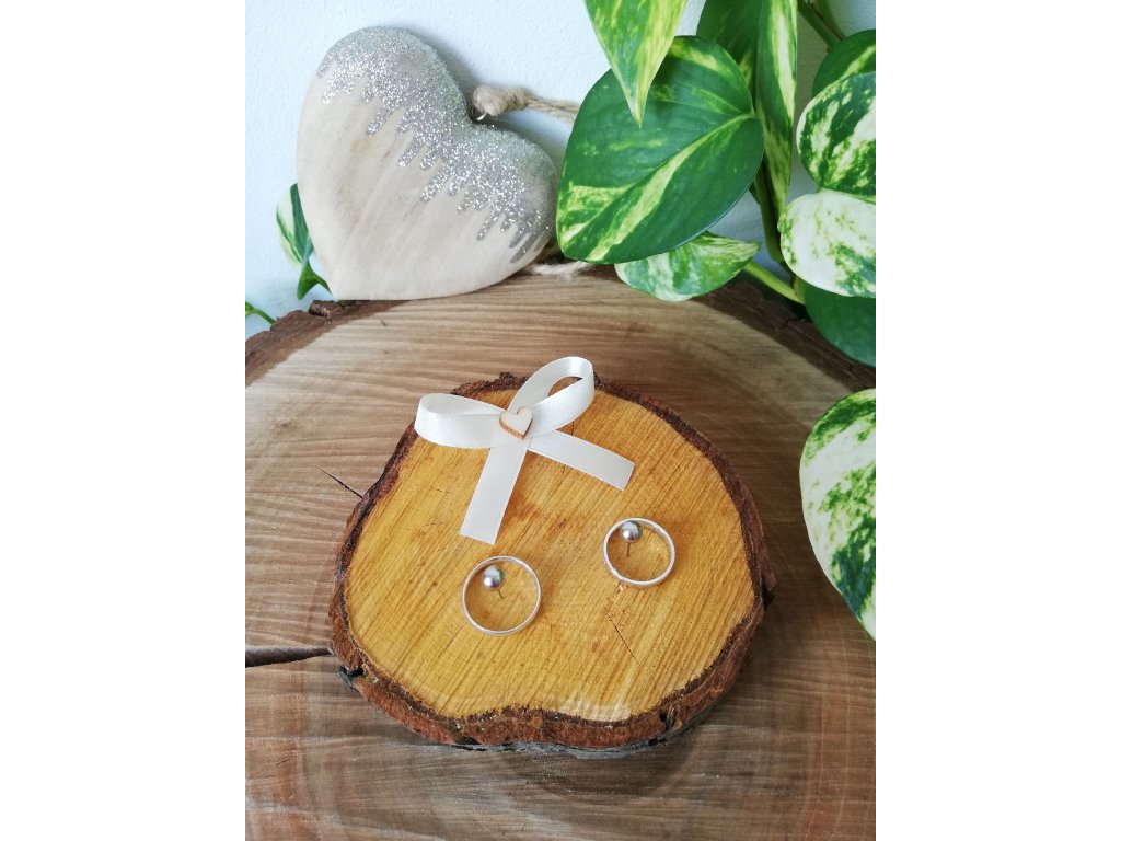 Dekorace pod prstýnky MAŠLIČKA SE SRDÍČKEM (BAREVNÉ VARIANTY)