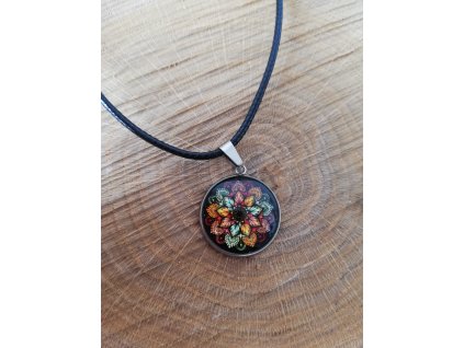 Náhrdelník (20 mm) - PODZIMNÍ MANDALA