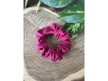 Gumička do vlasů scrunchies FUCHSIVOÁ