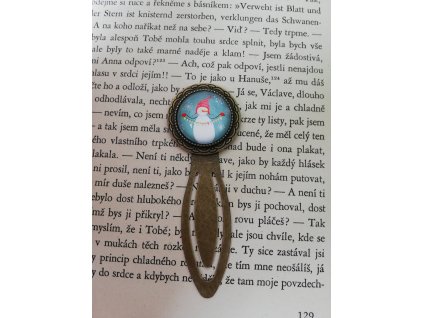 5202 1 5325 zalozka do knihy snehulacek