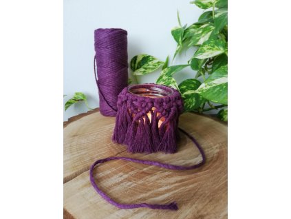 Macramé lucernička - BARVA NA PŘÁNÍ (macramé příze WILD ROSE)