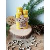 Adventní sada svíček - postupka pr. 3 cm PŘÍRODNÍ (VELIKOST SVÍČEK VÝŠKA 12,11,10,9 cm, průměr 3 cm)