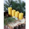 Adventní sada svíček - postupkapr. 4 cm, PŘÍRODNÍ (VELIKOST SVÍČEK VÝŠKA 10,9,8,7 cm, průměr 4 cm)
