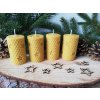 Adventní sada svíček HVĚZDY - stejná výška, pr. 4 cm BARVA PŘÍRODNÍ (VELIKOST SVÍČEK VÝŠKA 7 cm, průměr 4 cm)