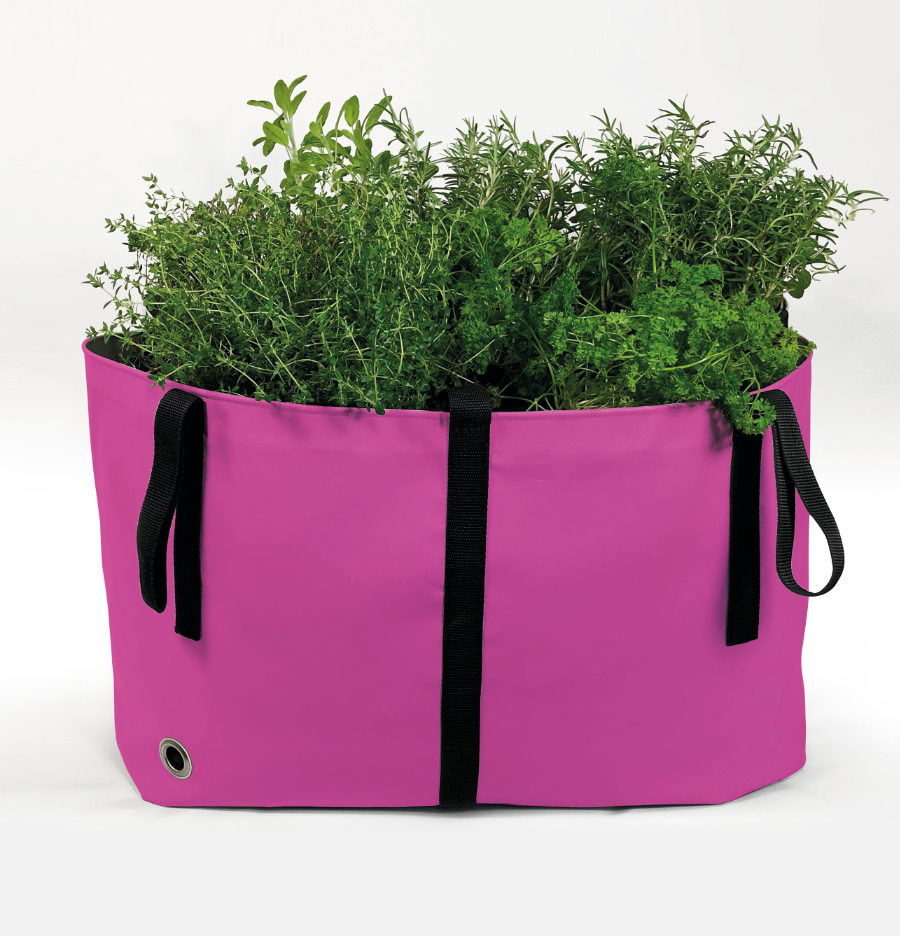The Green Bag L - Opravdový záhon na váš balkon nebo terasu Růžová