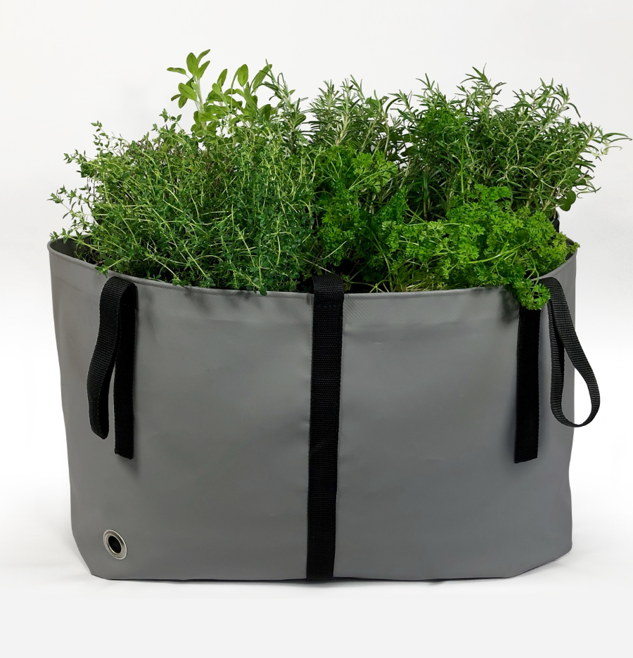 Fotografie The Green Bag S - Neuvěřitelně praktický květináč Šedá