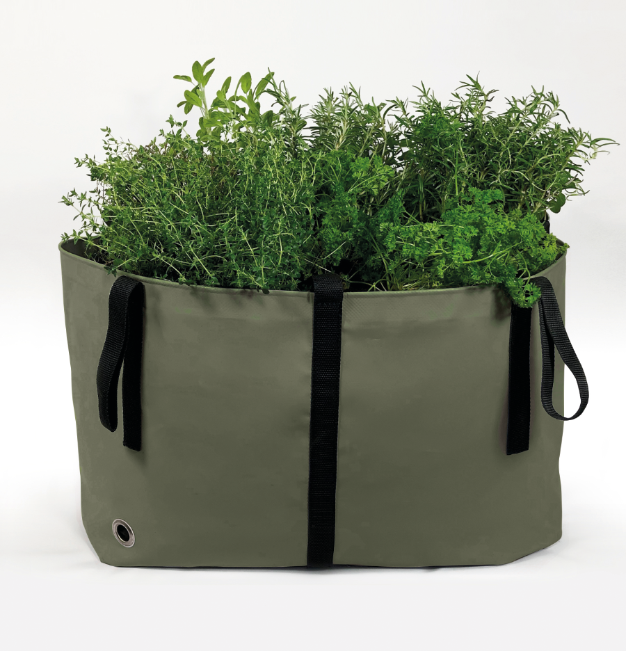 Fotografie The Green Bag S - Neuvěřitelně praktický květináč Olivová