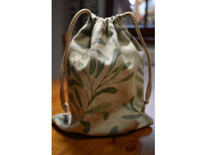 Režný pytlík Lístky 01