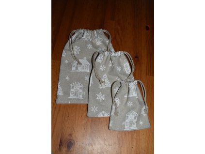 Vánoční pytlík Domečky