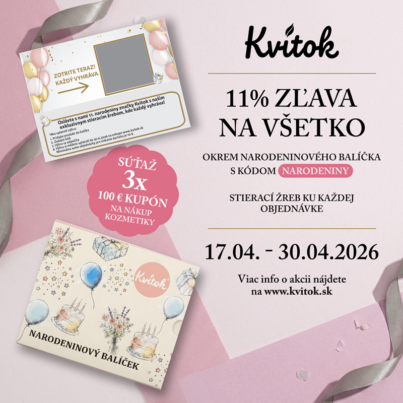 3… 2… 1… ZAČÍNAME 🎉 Oslávte s nami 11-te narodeniny KVITKU 🌹