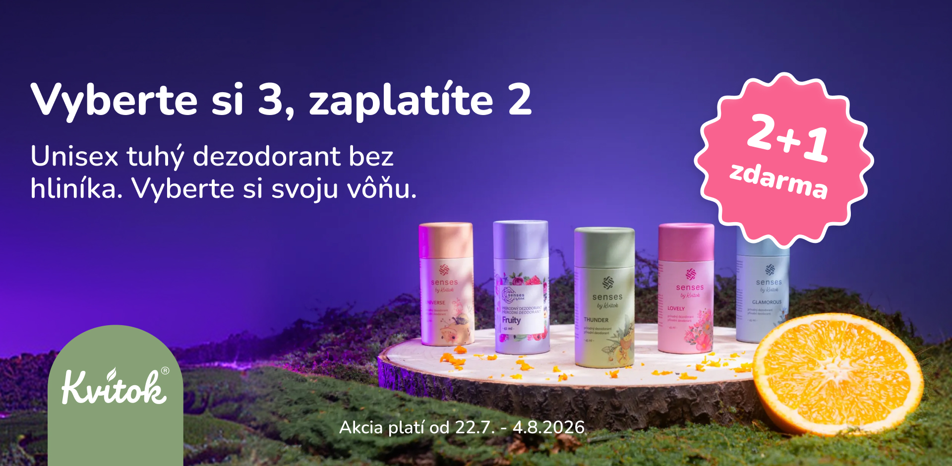 Vyberte si 3 dezodoranty a zaplaťte len za 2