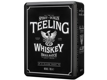 teeling small batch cask finish 2 sklenicky plechovy box 46 0 7l