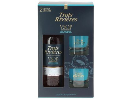 agricole rum box trois rivieres vsop 2 tasting glasses