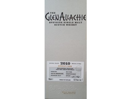 80574 glenallachie chinquapin barrel 2010 cask no 4552 62 2 0 7l