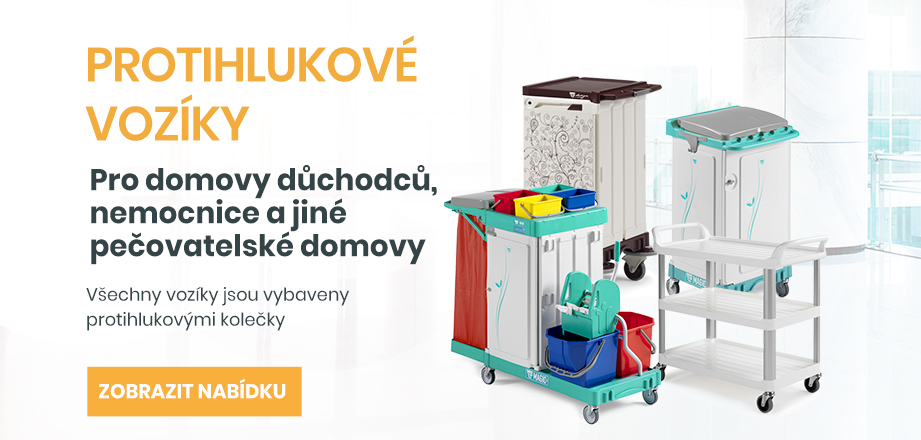 Protihlukové vozíky pro nemocnice, domovy důchodců, ordinace.