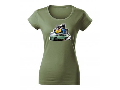 damske tricko drift factory chalisko khaki