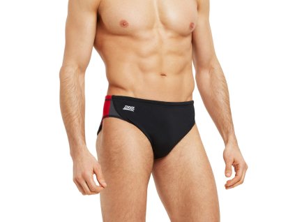 Pánské plavky Zoggs PRISM RACER, black - red