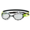 predator goggles black green clear lens 1