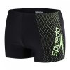Plavky Speedo GALA LOGO chlapecké s nohavičkou, černé zelené,