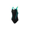 Plavky Speedo FIT LANEBACK AF dámské jednodílné, černé modré,