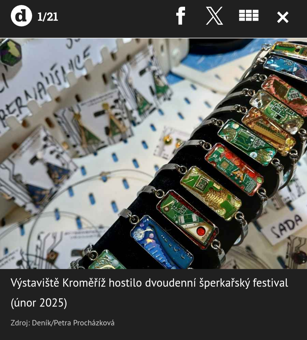 Festival šperků v Kroměříži nabízí i unikátní tvorbu z dílny v Beskydech. 9.2.2025