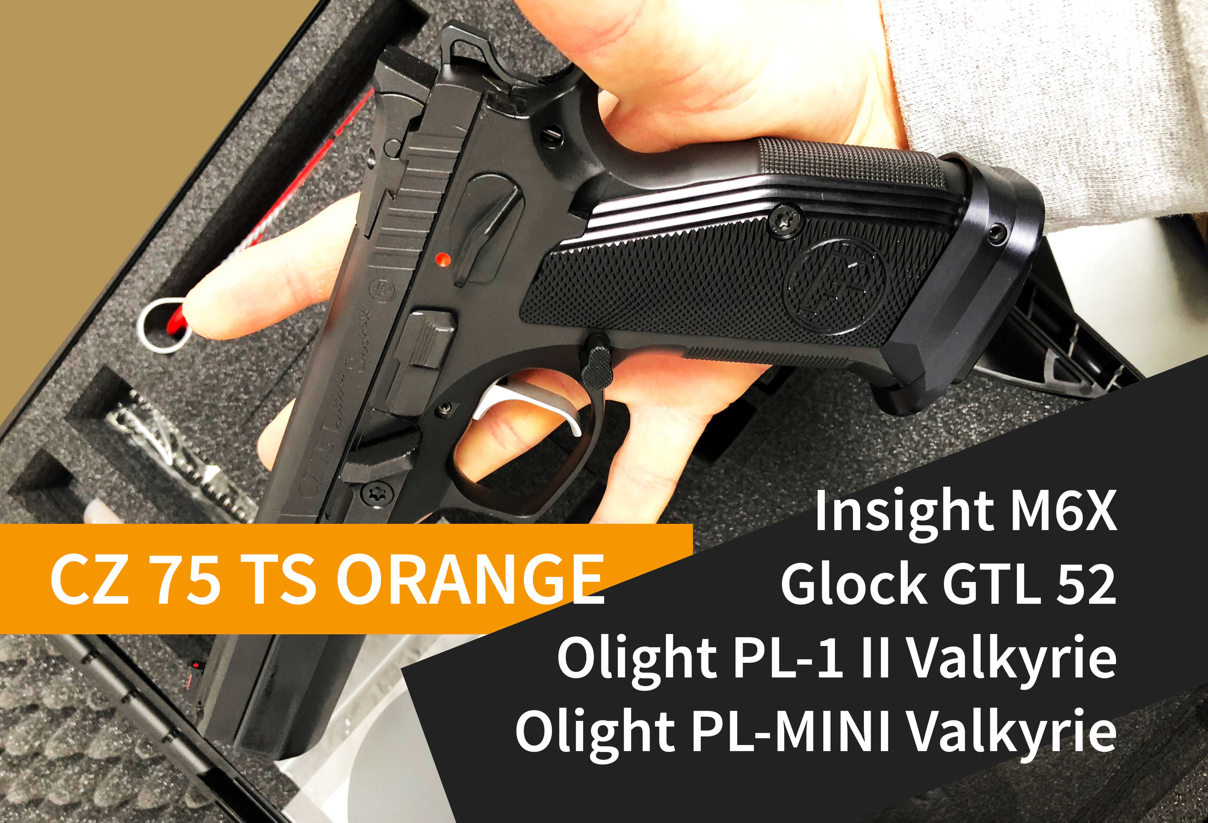 V nabídce nově CZ 75 TS Orange, Insight M6X, Olight PL-MINI Valkyrie a další