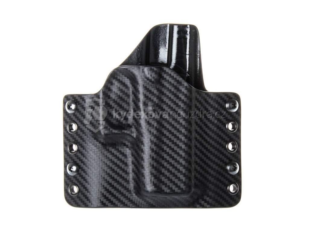 OWB - Glock 43/43X - vnější kydexové pouzdro - poloviční sweatguard - carbon/černá