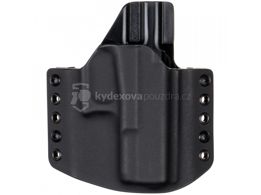 OWB - Glock 19/23/32 - vnější kydexové pouzdro - poloviční sweatguard - černá/černá