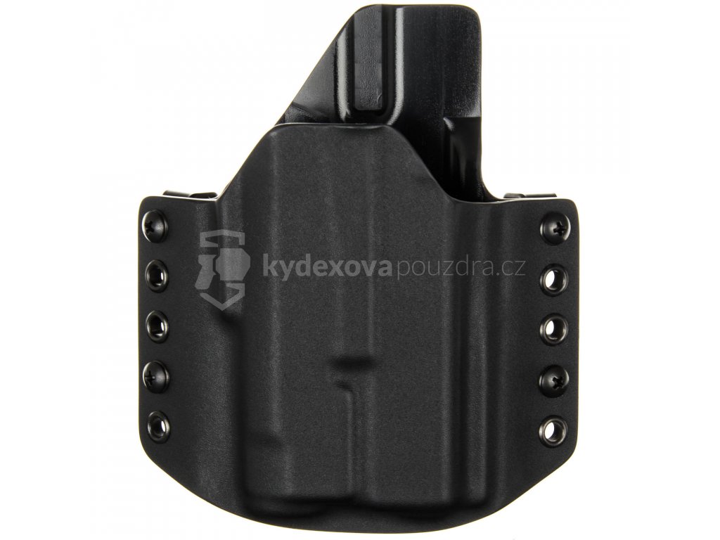 OWB - Glock 19/23/32 + Inforce APLc - vnější kydexové pouzdro - poloviční sweatguard - černá/černá