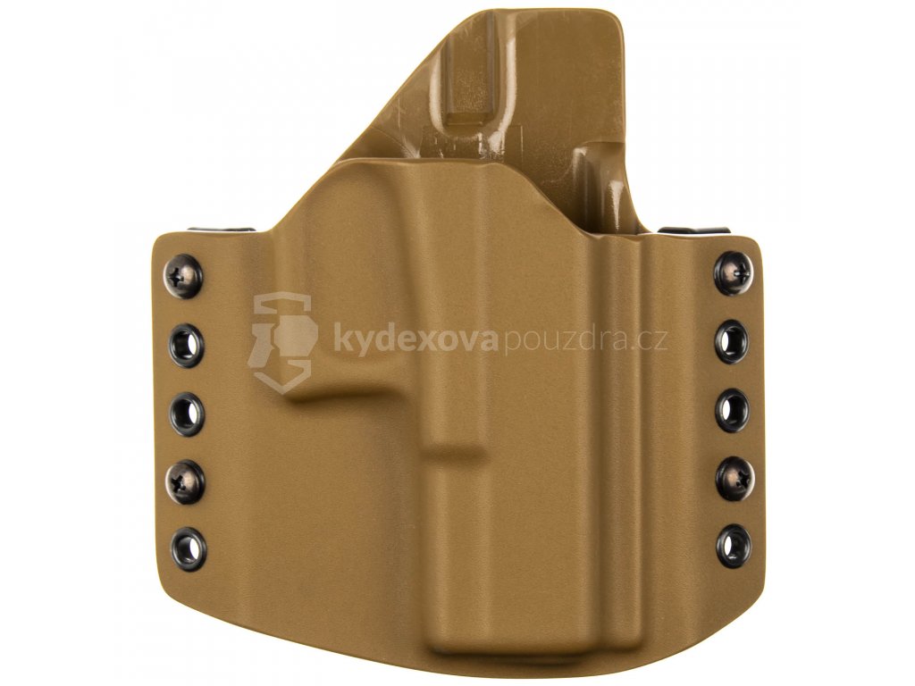 OWB - Glock 19/23/32 - vnější kydexové pouzdro - poloviční sweatguard - coyote hnědá/coyote hnědá