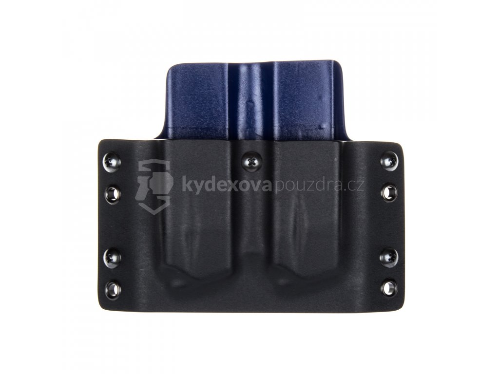 OWB - CZ Shadow 2 - vnější kydexové pouzdro na 2 zásobníky - plný sweatguard - černá/police modrá