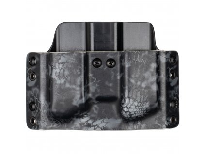 OWB - Glock 17/19/19X/45 - vnější kydexové pouzdro na 2 zásobníky - plný sweatguard - kryptek typhon/černá