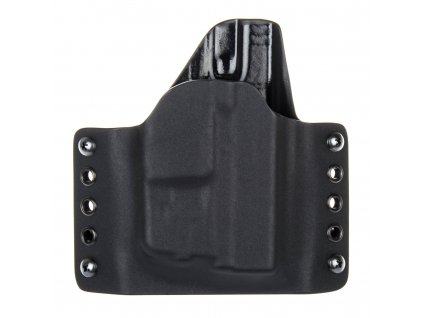 OWB - Glock 43/43X + Streamlight TLR-6 - vnější kydexové pouzdro - poloviční sweatguard - černá/černá