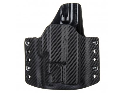 OWB - Glock 19/23/32 + Inforce APLc- vnější kydexové pouzdro - poloviční sweatguard - carbon/černá