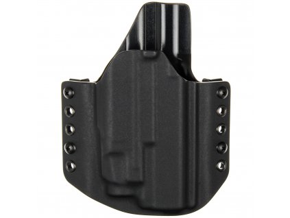 OWB - Glock 17/22/31 + Streamlight TLR-7A - vnější kydexové pouzdro - poloviční sweatguard - černá/černá