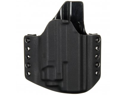 OWB - Glock 17/22/31 + Streamlight TLR-8 - vnější kydexové pouzdro - poloviční sweatguard - černá/černá