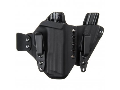 AIWB - Smith & Wesson M&P9 + zásobník - appendix vnitřní kydexové pouzdro - poloviční/plný sweatguard - ns - černá